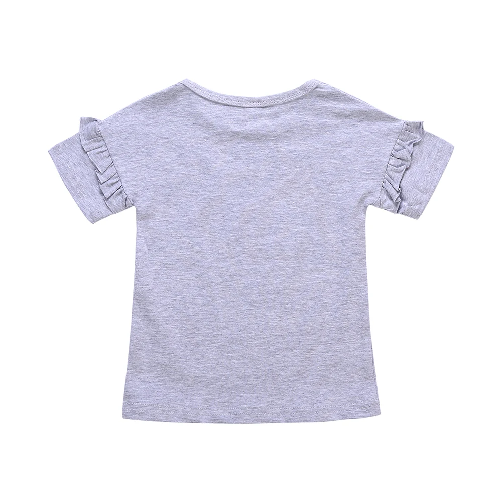 2018 комплект одежды для маленьких девочек футболка с коротким рукавом и юбка в