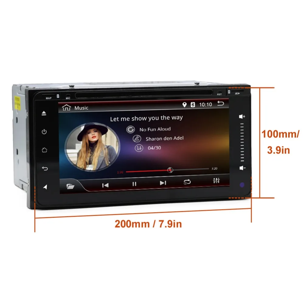 4 ядра 2 Din Android 6 0 для автомобиля Toyota DVD Радио стерео видео плеер gps Hilux VIOS Camry Corolla