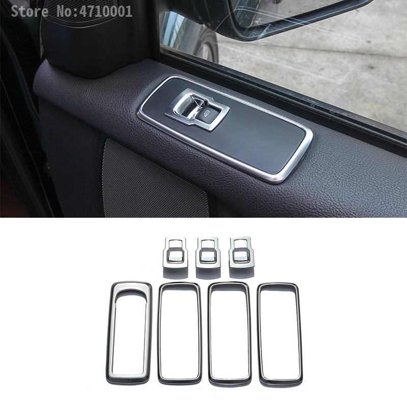 ABS хромированный автомобильный дверь окно подъемник кнопка переключения рамка