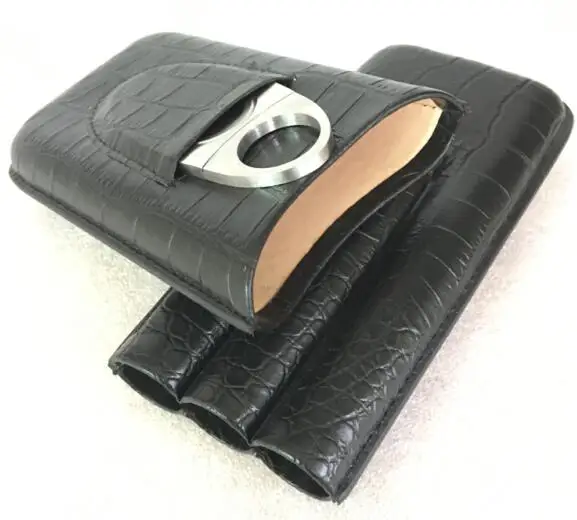 Держатель для сигар из Натуральной Черной Кедровой кожи/залог индивидуального