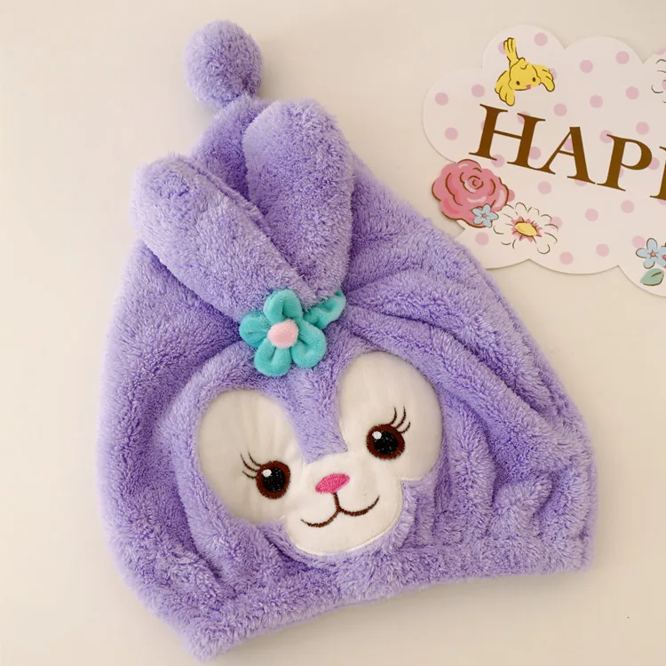 Мультфильм милый медведь Даффи stellalou Rabbit с рисунками из мультфильма «My Melody» персонажи Little Twin Stars Луна Wego кролик с длинными ушами сухих волос шапочка для душа