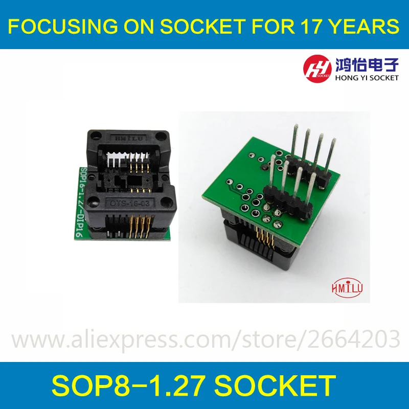 SOP8 SOIC8 SO8 Для DIP8 EZ программирующий разъем шаг 1 27 мм IC ширина корпуса 3 9 150mil тестовый