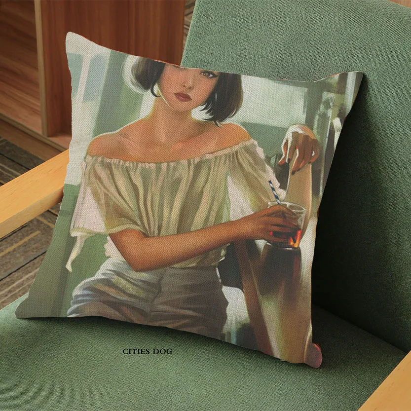 character illustration cushion cover Pillow linen Kirk Quilaquil Character design and concept illustrations Home sofa Decoration | Дом и сад