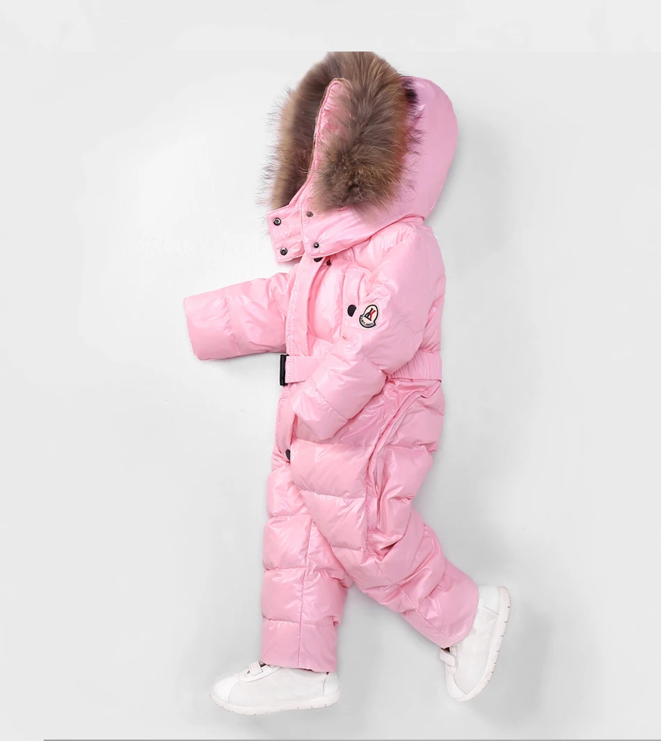 Baby Rompers New Baby Jumpsuits Boys Girls Winter Overalls Rompers Kids Snowsuit Duck Down Children Jumpsuit Hooeded Rompers