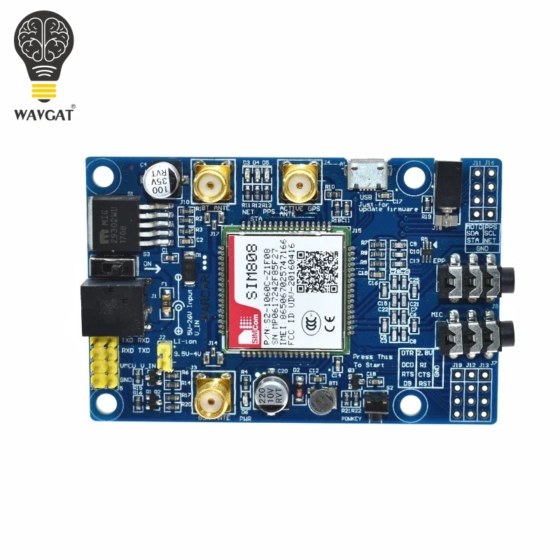 SIM808 модуль GSM GPRS GPS макетная плата IPX SMA с антенной Raspberry Pi Поддержка 2G 3G 4G SIM