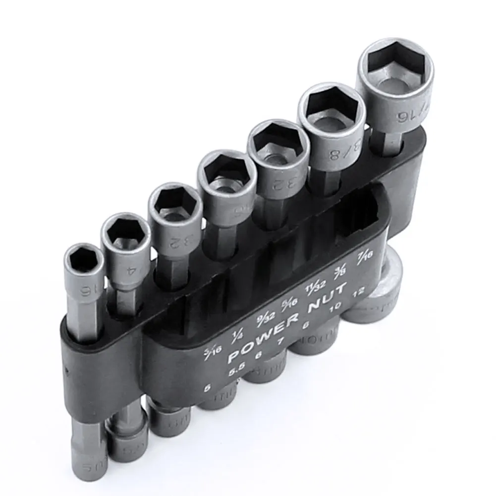 

Durable 14pc Steel 40CR Power Nut Driver Hex Shank Drill Bit Set Adapter Socket Wrench Screw Improve Processing Accuracy