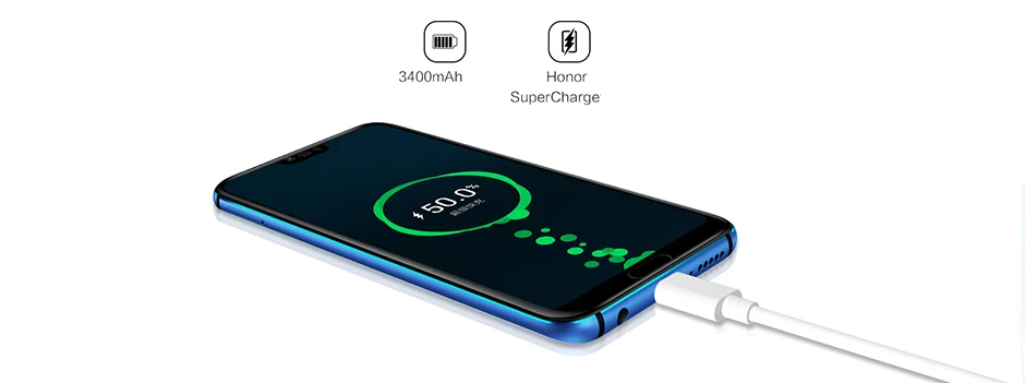 Honor 10 Мобильный телефон honor 10 19:9 полный экран 5,84 дюймов AI камера Восьмиядерный отпечаток пальца ID NFC android 8,1