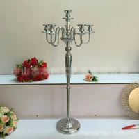 85 cm height 5 arms metal candelabras with crystal pendants wedding candle holder centerpiece party decor