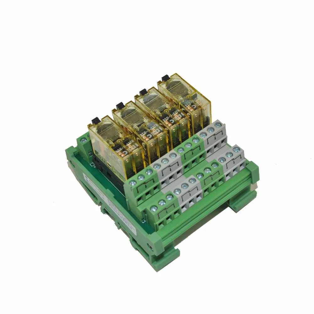 4 канальный модуль реле интерфейса DPDT DIN Rail Mount IDEC RJ2S 220VAC|Реле| |