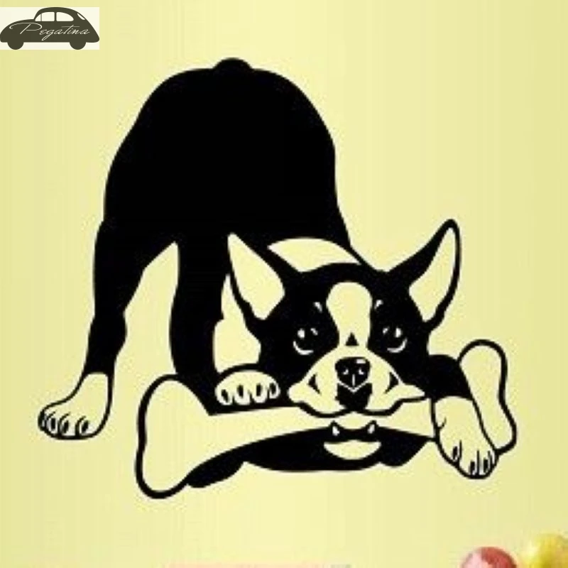 Автомобиль Бостонский терьер собака стикер Pet Shop наклейка плакаты виниловые