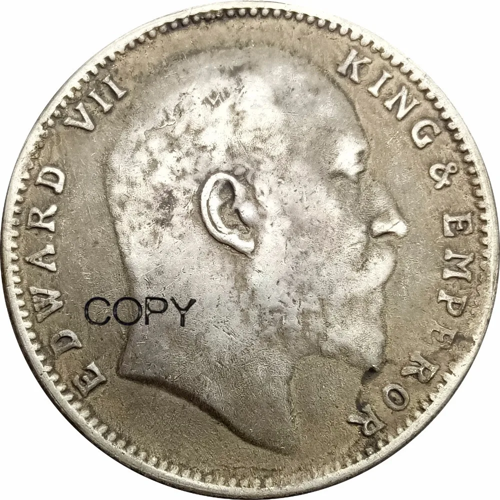 Индия британский Эдвард VII одна рупия серебро 1903 пробы копия монет|coin coins|coin copycoins