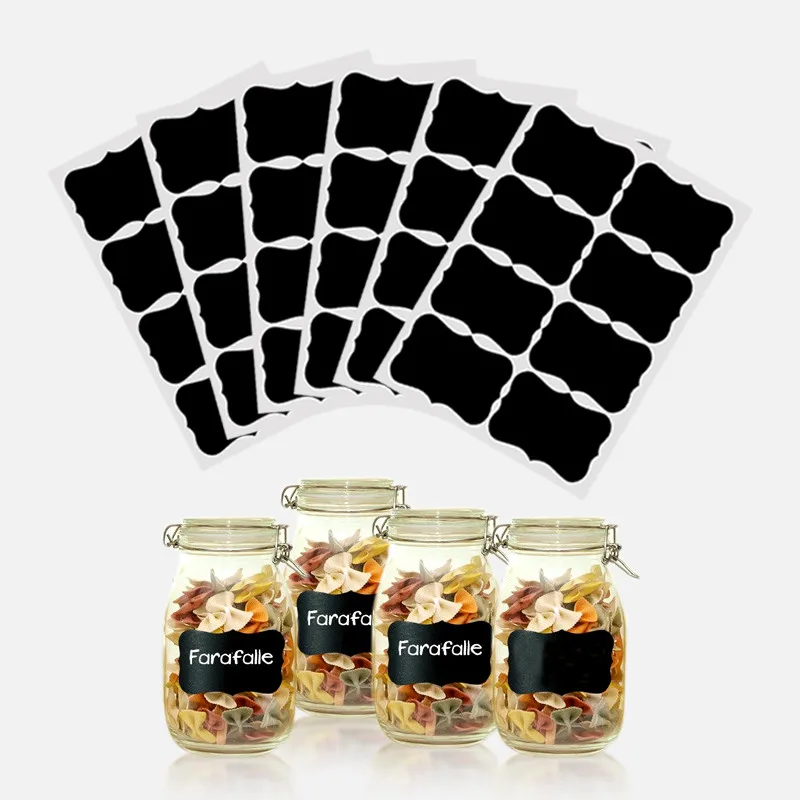 Галстук 48 шт./компл. Классная доска Стикеры Craft Кухня jar Организатор этикетки Мел