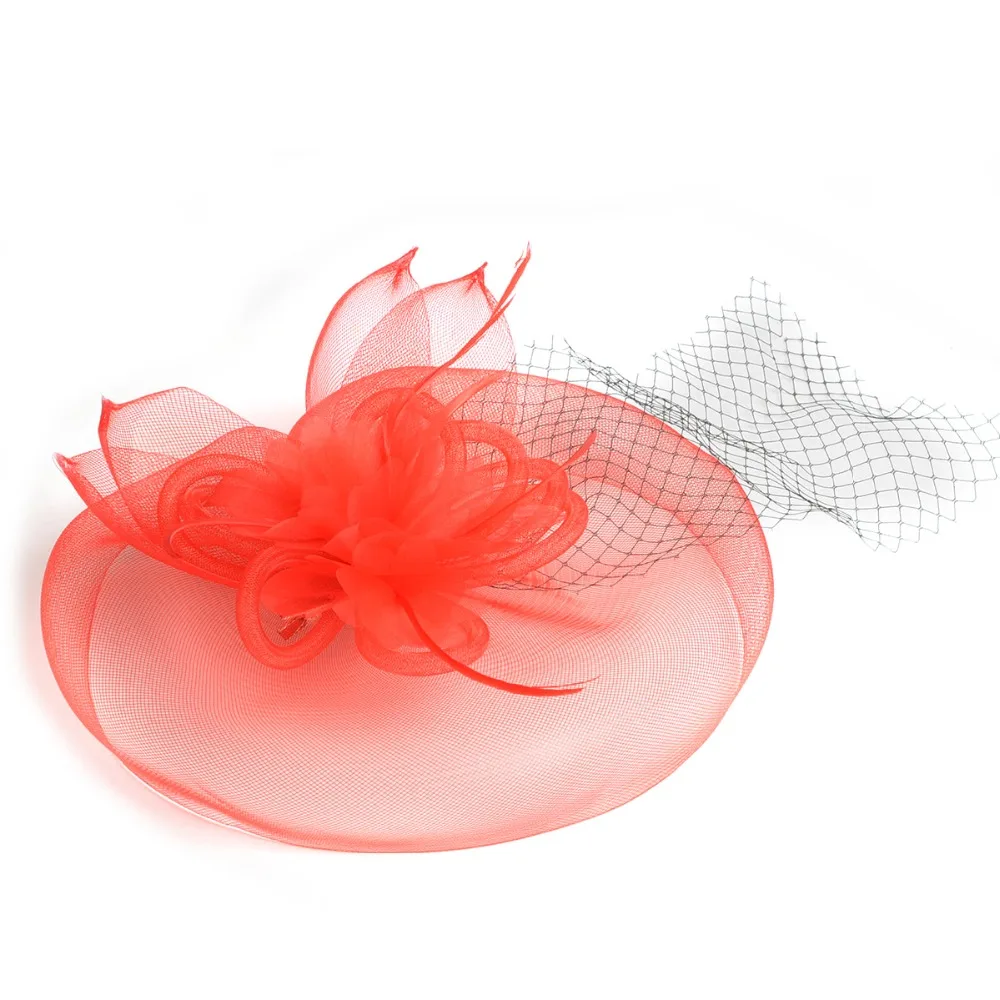 Женский цветочный аксессуар для волос с перьями