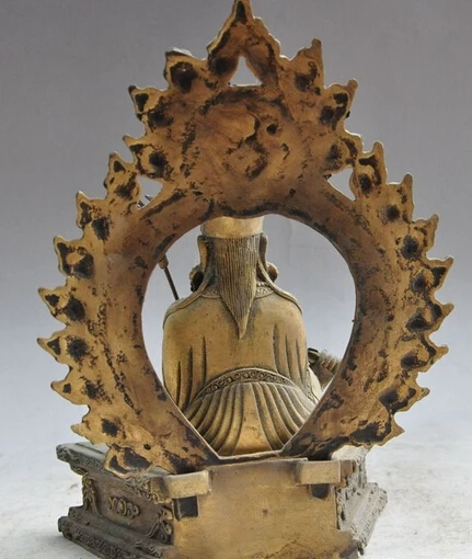 Shitou 002437 10 &quotТибет буддизм Бронзовая Padmasambhava Guru Rinpoche статуя бога Будды | Дом и сад