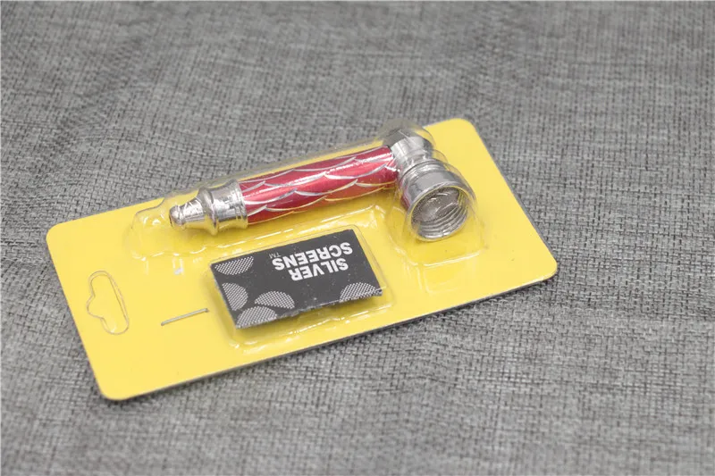 

6pcs/lot classic Jamaica Rasta smoker pipes gift package tobacco smoking pipe set filter screen black red mix herb metal pipes