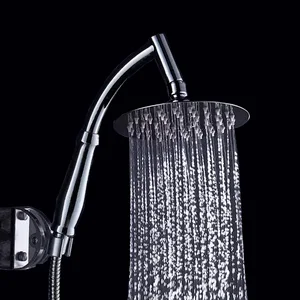 Роскошная ультратонкая душевая лейка с большим дождем, 6 дюймов, АБСнержавеющая сталь, ручная душевая лейка высокого давления для ванной комнаты