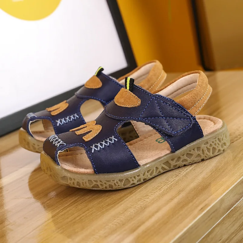 Детские босоножки из натуральной кожи Для детей на лето новые модные дышащие