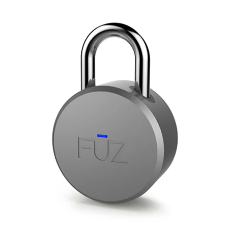 FUZ Noke БЕСКЛЮЧЕВОЙ Bluetooth умный замок без ключа Умный Замок мобильный iOS/Android приложение управление портативный круглый замок - Цвет: Серебристый