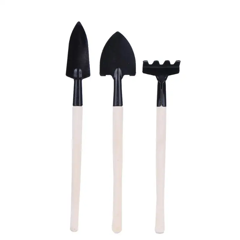 

Mini Gardening Tools Spade Shovel Harrow Set Potted Plants Maintenance Suit With Wooden Handle Garden Tool