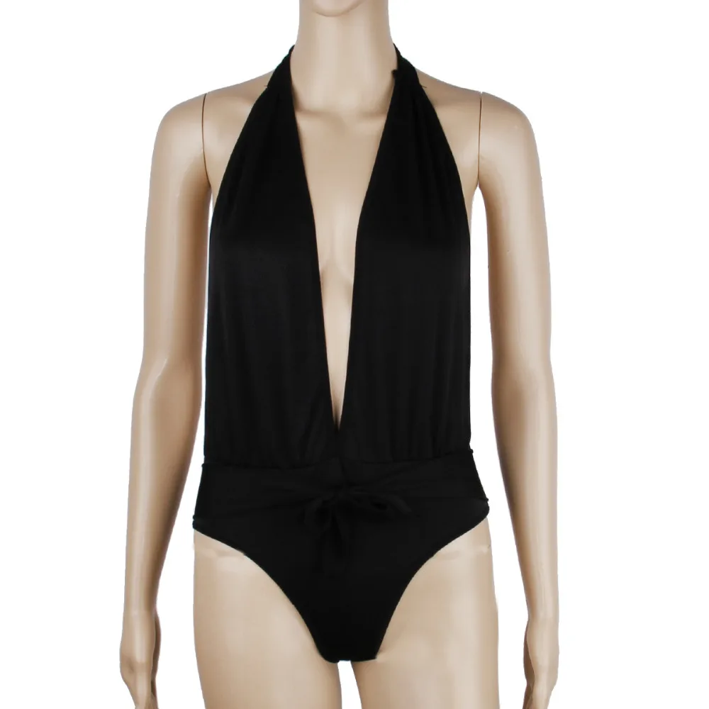 Сексуальные женские высокие комбинезон с вырезом Цельный купальник открытой