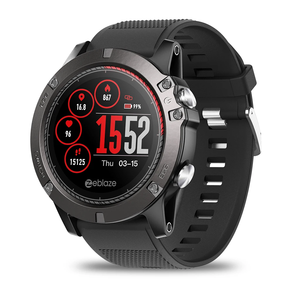 Zeblaze VIBE 3 ЭКГ Смарт часы мгновенный по требованию Цвет дисплей частоты сердечных