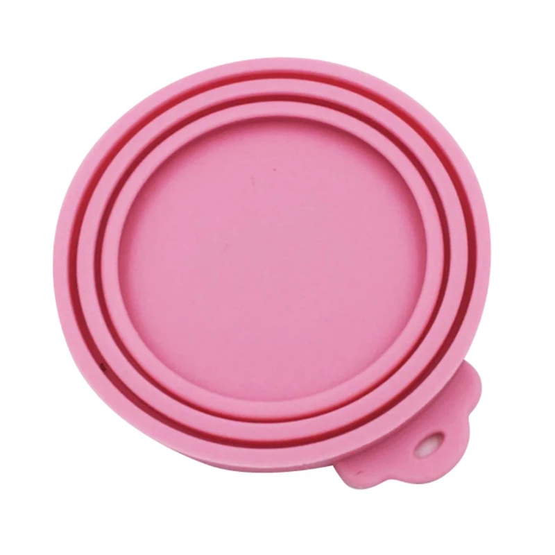 Pink Sqinans силиконовая крышка для банок многоразовая печать крышка для собаки кошки хранение еды воды Кормление Крышки Чаши переносные товары для домашних животных - Цвет: Pink