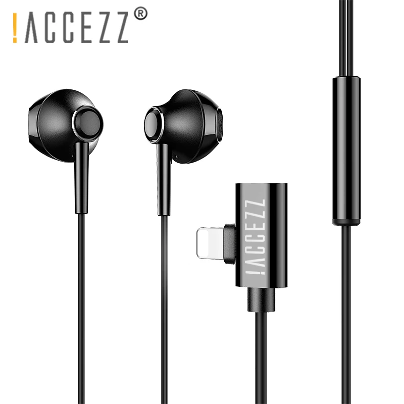 ! ACCEZZ магнитные наушники HiFi 2 в 1 Наушники-вкладыши освещение для iPhone XS MAX XR X 8 7 Plus IOS