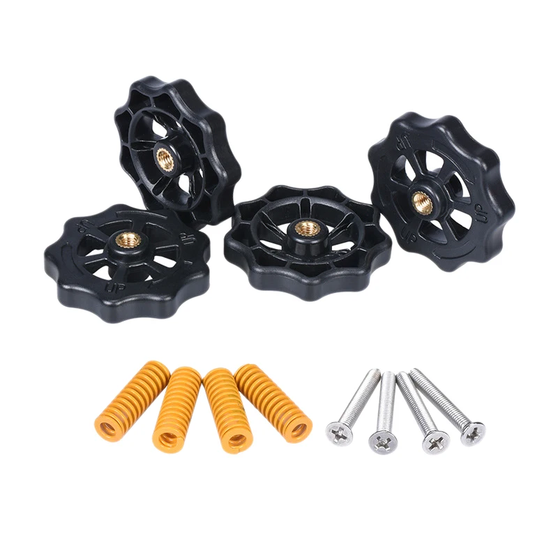 

3D Printer Parts M4X40 Screws Auto Leveling Nut Spring Screw Hotbed Spring Kit for Heated Bed Cr10 Ender-3