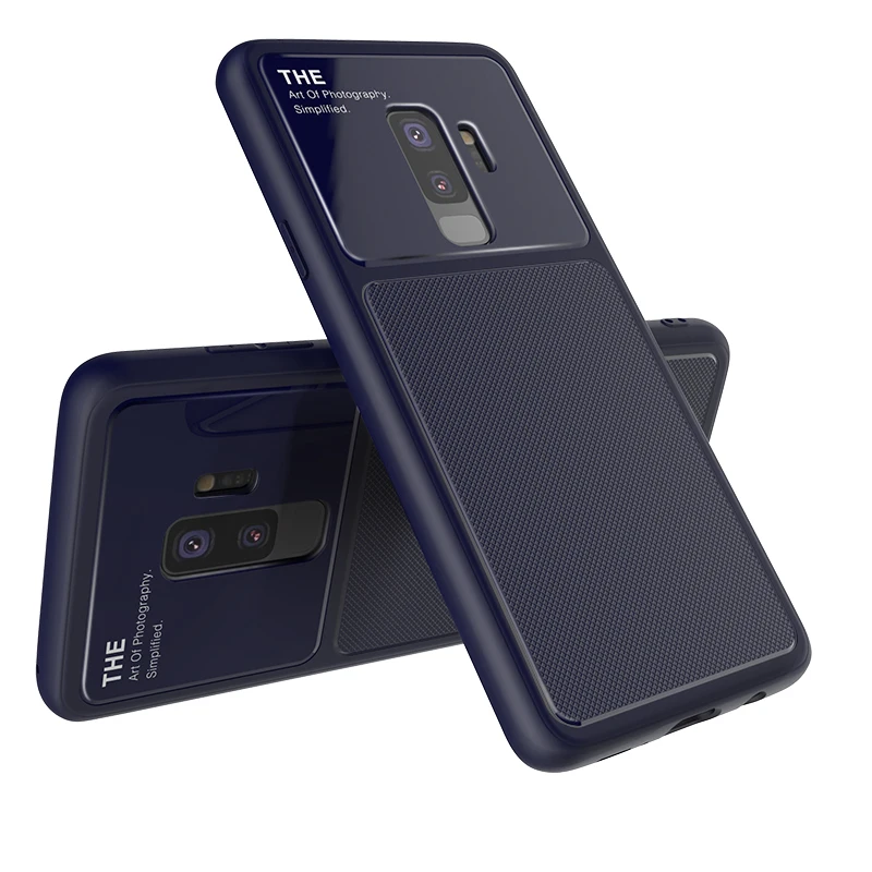 Lenuo ТПУ + Стекло чехол для samsung Galaxy S9 плюс мягкого силикона закаленное