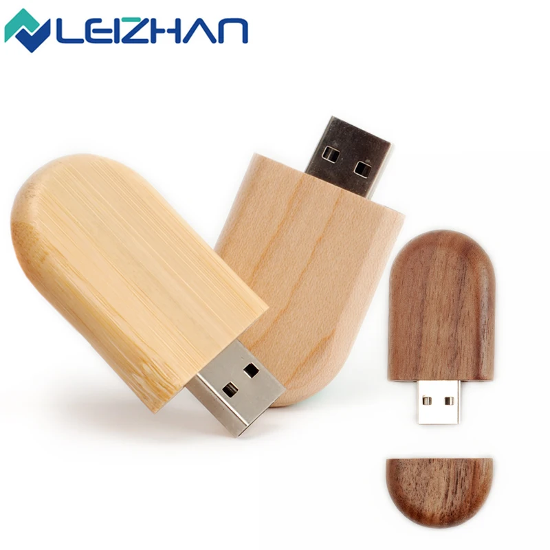 Leizhan USB Flash Drive 2.0 Pendrive деревянная ручка привода 4 ГБ настроить флэш-диск 8 usb
