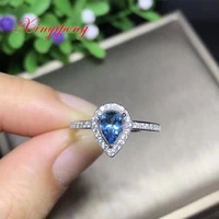 xin yi peng 925 silver inlaid natural topaz stone ring women ring beautiful