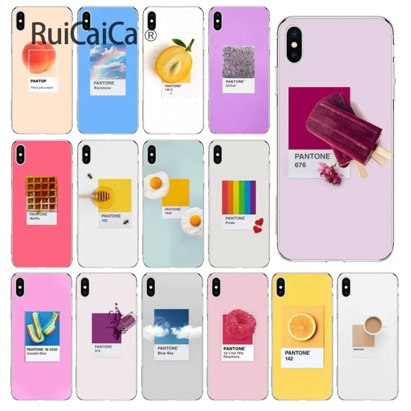 Чехол для телефона Ruicaica Pantone фрукты ярких цветов печенье солнце чехол Apple iPhone 8 7 6 6S
