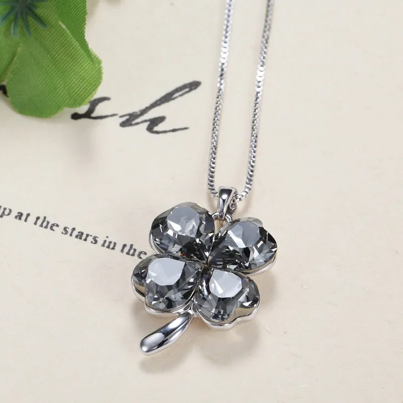 Neoglory MADE WITH SWAROVSKI ELEMENTS Хрустальный цветок клевера красочные Подвески для Для
