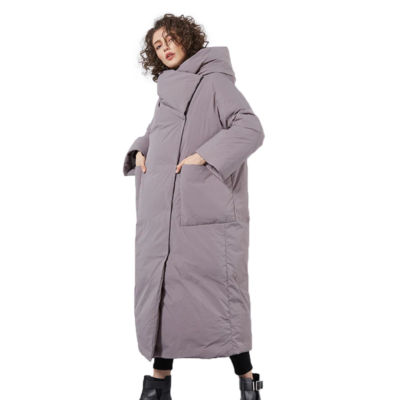 ZGH002Gray KJMYYX зимняя женская куртка новая плотная длинная парка с капюшоном Женское зимнее пальто теплая куртка женские пальто - Цвет: ZGH002Gray