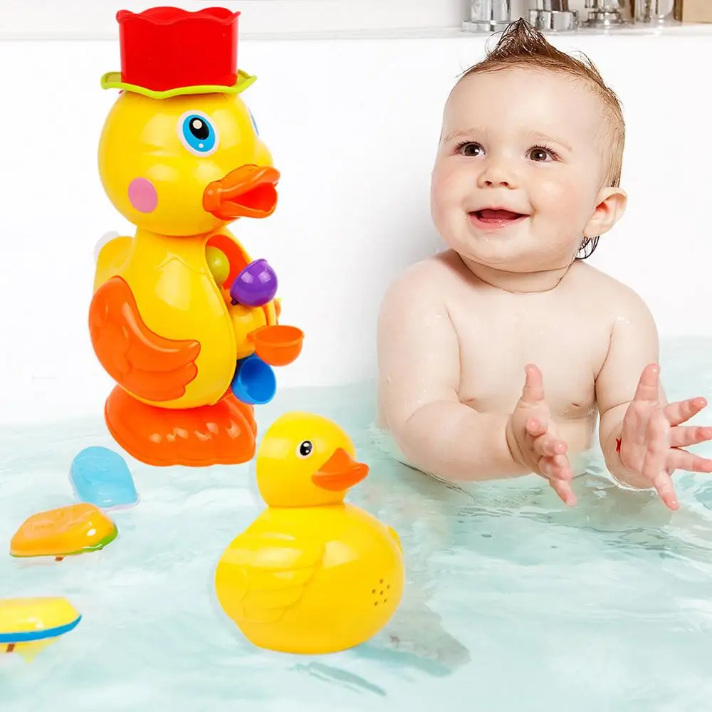 Детские Игрушки для ванны мультяшное животное водяное колесо детский смеситель