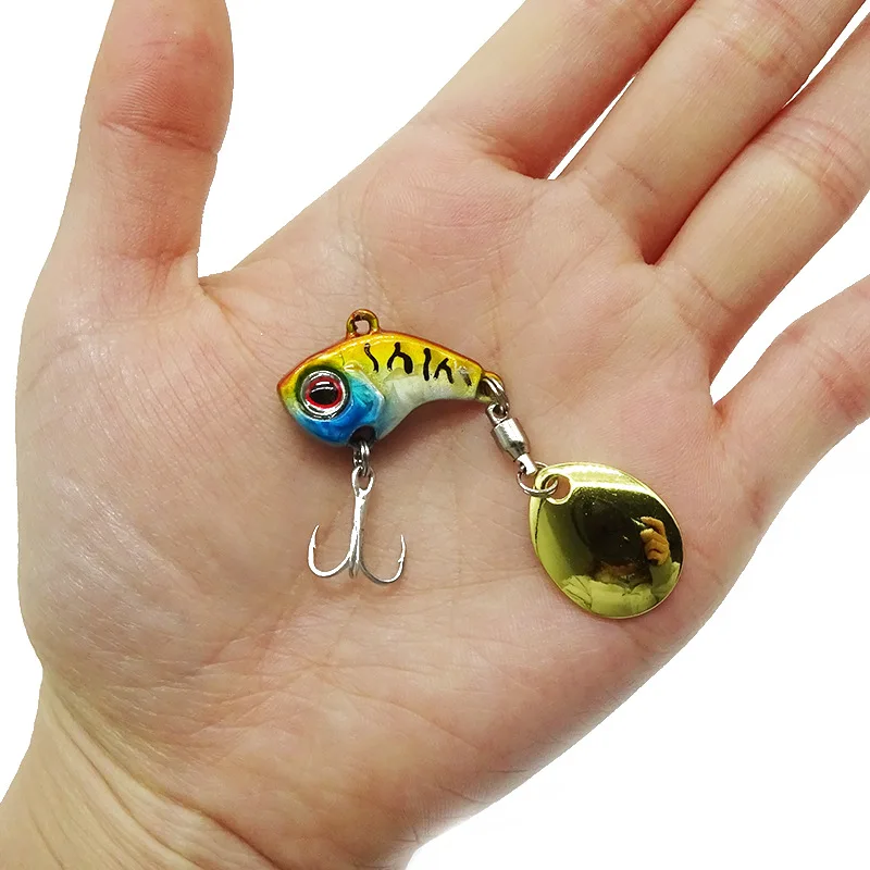 Wokotip 8g 11g 15g металла мини VIB с ложки рыболовные Тонущая приманка приманки