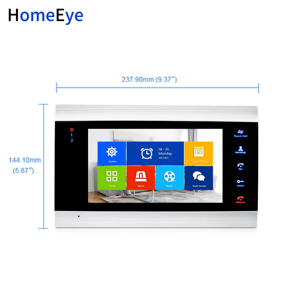 Видеодомофон HomeEye 720P AHD с широким углом обзора и функцией обнаружения движения |