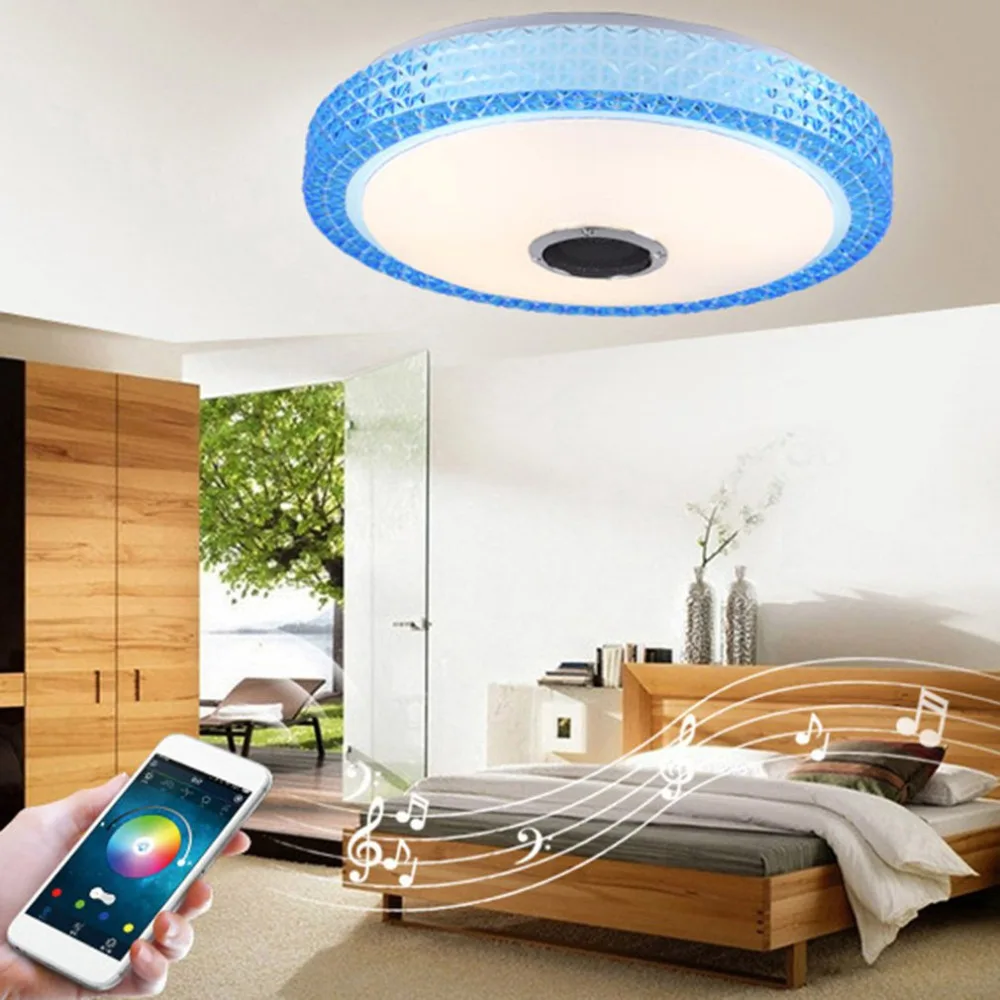 Умный Bluetooth музыкальный потолочный светильник мобильное приложение для спальни