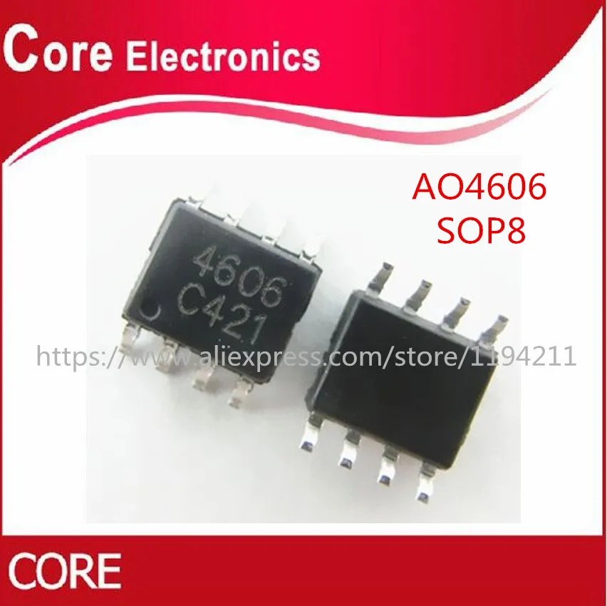 100 шт./лот AO4606 4606 IC лучшее качество|Интегральные схемы| |