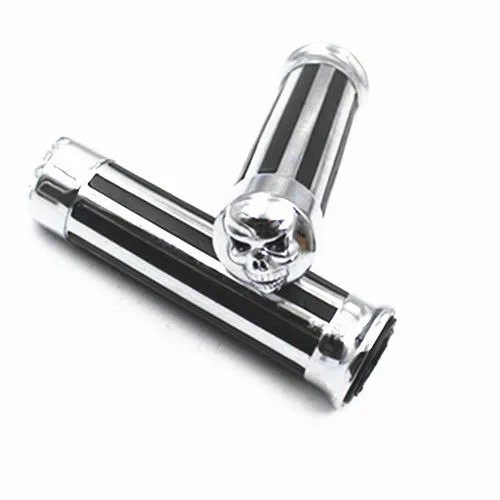 1 дюйм хромированные ручки с черепом для Suzuki 8. 8 GSX 600 750 1000 Honda Shadow Magna VT VTX 1300 GL1200 1500