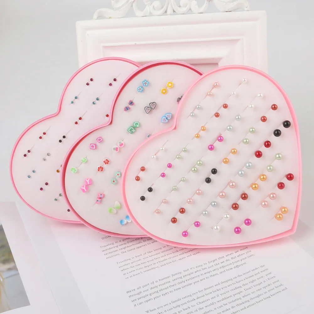 36 пар разноцветные гипоаллергенные пластиковые гвоздики|hypoallergenic stud earrings|clay