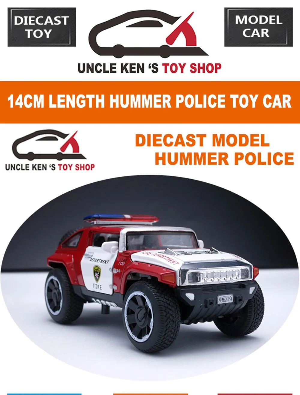 1/32 масштаб Hummer полицейские литые автомобили, модели автомобилей игрушки с открывающимися дверцами/функция оттягивания/светильник/Музыка для мальчиков в подарок