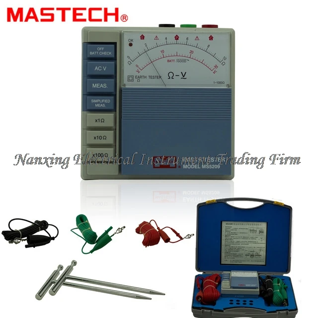 MASTECH MS5209 аналоговый измеритель сопротивления заземления Мегаомметр 1 1K