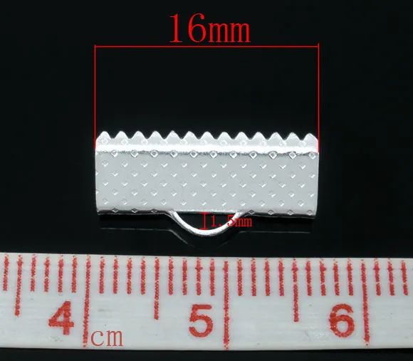 Текстурированные Наконечники для обжимных бусин 8 сезонов 100 SP 16x7 мм (B05981) |