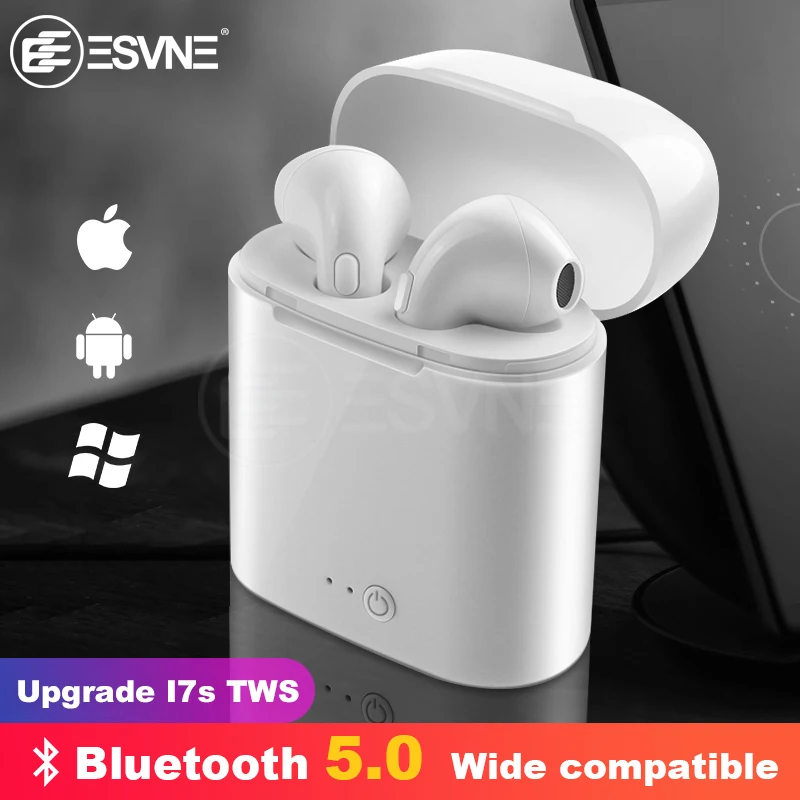 ESVNE I7s TWS Bluetooth беспроводные наушники стерео вкладыши гарнитура с зарядным