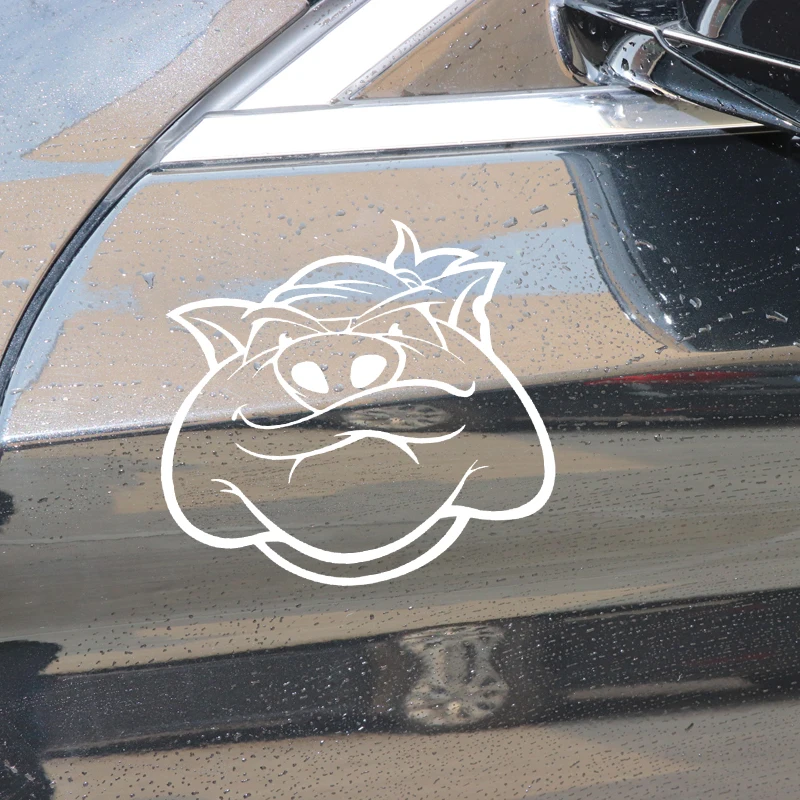 

YJZT 15.3CM*14CM Pig Head Funny Decoration Car Sticker Body Of Car Accessories Vinyl Decal Black/Silver C4-2277