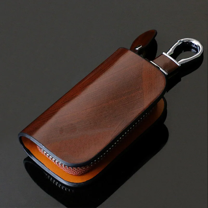 Brown Without Logo SNCN натуральная кожа Ключи цепные кошельки Чехол сумка для hyundai Accent Azera Elantra Genesis Tucson IX35 SantaFe Sonata - Название цвета: Brown Without Logo