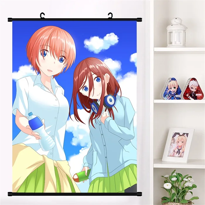 G Японское аниме Go-Toubun no Hanayome Nakano Miku настенный свиток Фреска плакат мультфильм настенные подвесные плакаты коллекция домашнего декора искусство - Цвет: G