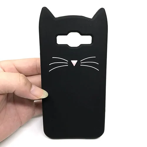 3D мультфильм Cat Чехол с единорогом для samsung J5 чехол силикон для samsung Galaxy J5 J5008 YC955 SM-J500F J500 J500F чехол для телефона - Цвет: Cat Black