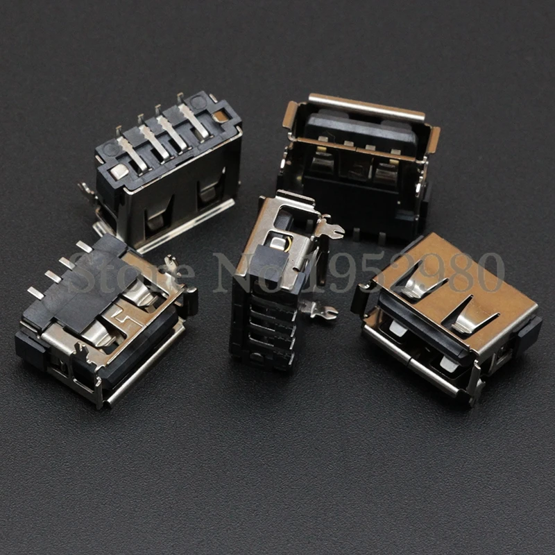 Новинка 10 шт. 2 0 USB разъем адаптер Передняя фута задняя SMT мм Высота 4 контакта RoHS